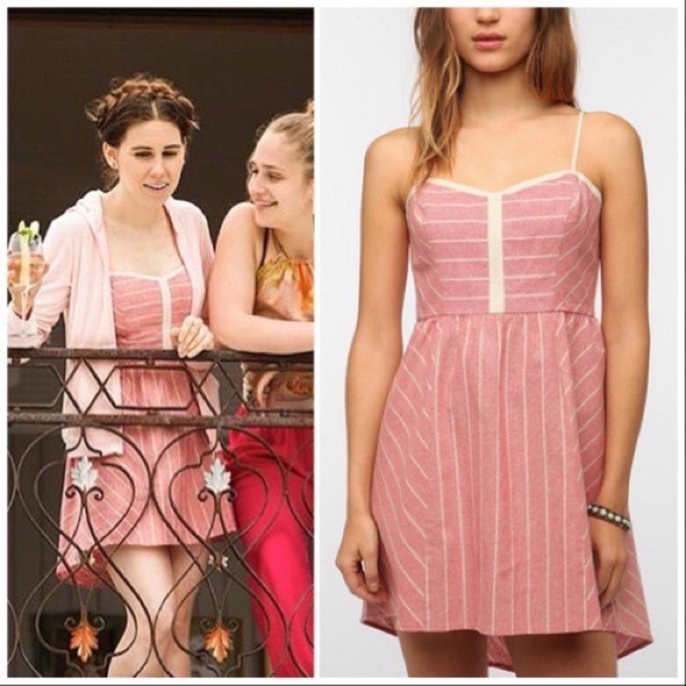 Cope x UO Pink Striped Bodice Summer Dress M